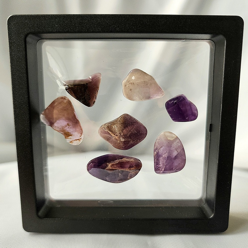 Amethyst‎ Crystal Set Healing Stones Gemstones Display Polished Tumbled Stones